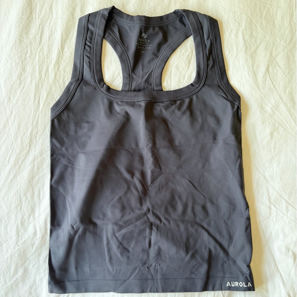 Aurola Black Athletic Tank Top